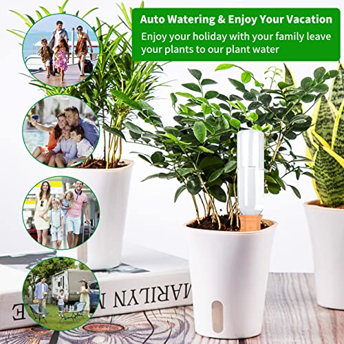 Baxrou Plant Self Watering Stakes 12 Pack Terracotta Watering Spikes for Indoor and Outdoor Plants,Wine Bottle Plant Watering Devices, Automatic Plant Waterers for Vacation - Image 3