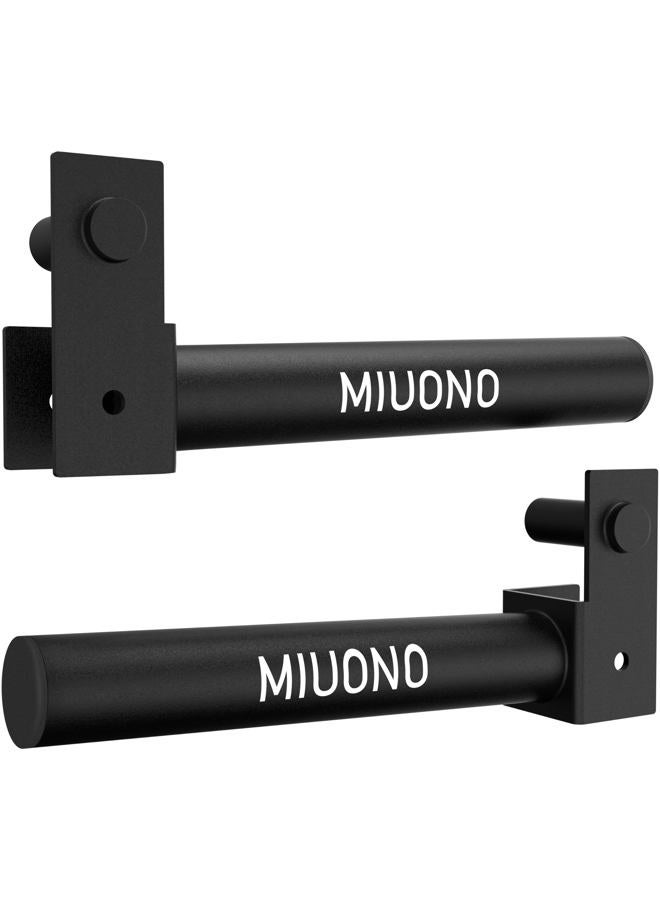 MIUONO Weight Plate Holder, Weight Plate Rack Storage for 2X2 Power Rack Attachments, Extended Version Hang More 2" Weight Plates (1 Pair) - Image 1