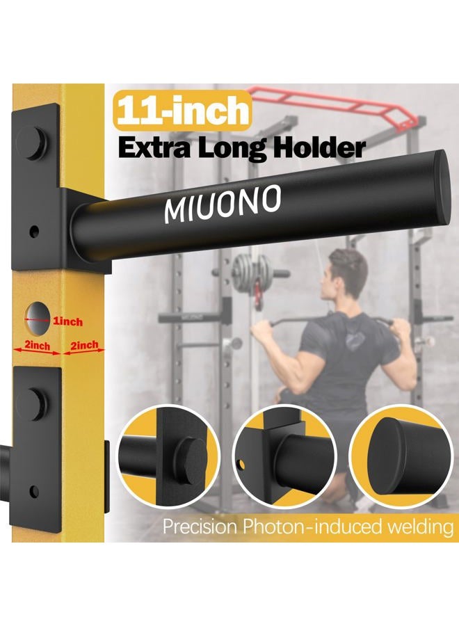 MIUONO Weight Plate Holder, Weight Plate Rack Storage for 2X2 Power Rack Attachments, Extended Version Hang More 2" Weight Plates (1 Pair) - Image 3