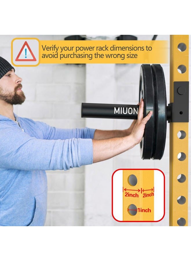MIUONO Weight Plate Holder, Weight Plate Rack Storage for 2X2 Power Rack Attachments, Extended Version Hang More 2" Weight Plates (1 Pair) - Image 2