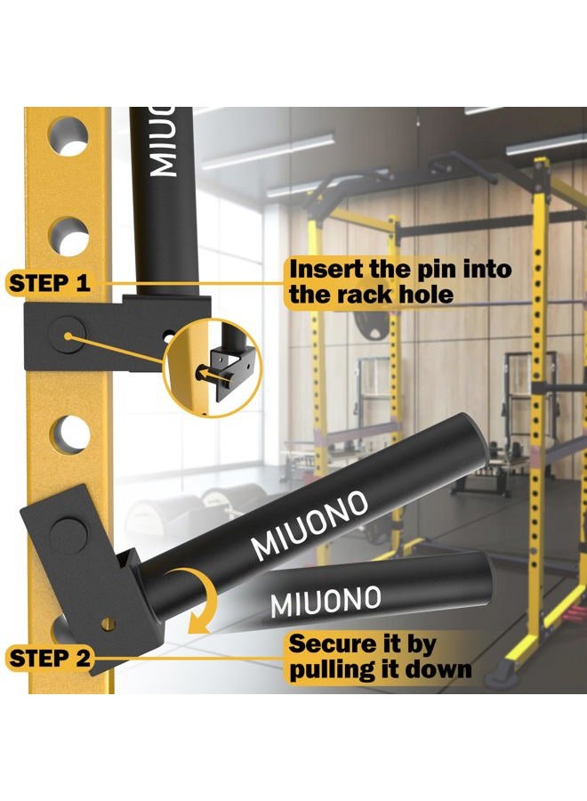 MIUONO Weight Plate Holder, Weight Plate Rack Storage for 2X2 Power Rack Attachments, Extended Version Hang More 2" Weight Plates (1 Pair) - Image 5