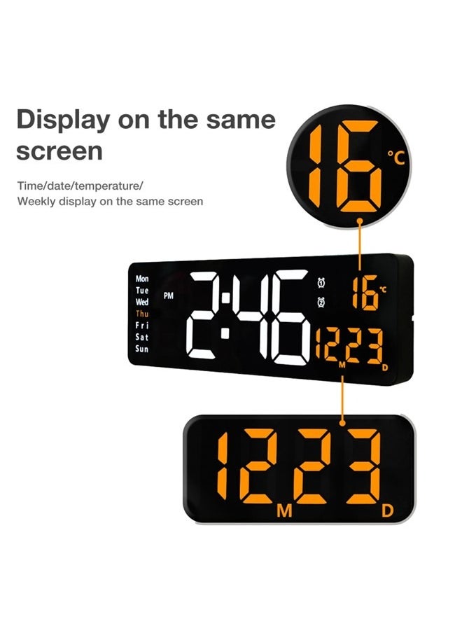 We Happy - Smart Wall Clock with Remote Control Multifunctional for Modern Living Crafting Home Decor Time, Date, and Temp in Style - Image 1
