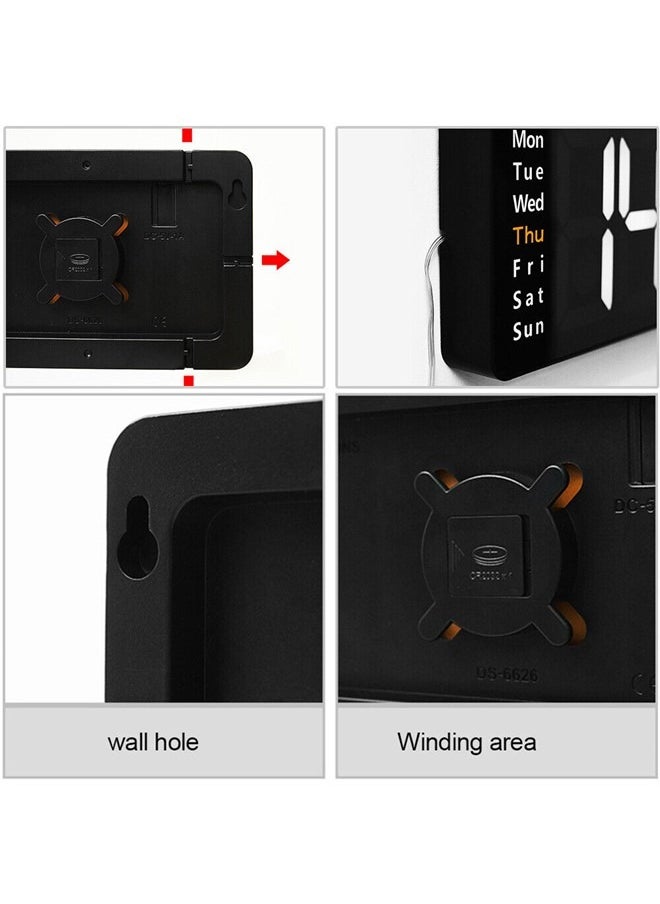 We Happy - Smart Wall Clock with Remote Control Multifunctional for Modern Living Crafting Home Decor Time, Date, and Temp in Style - Image 1