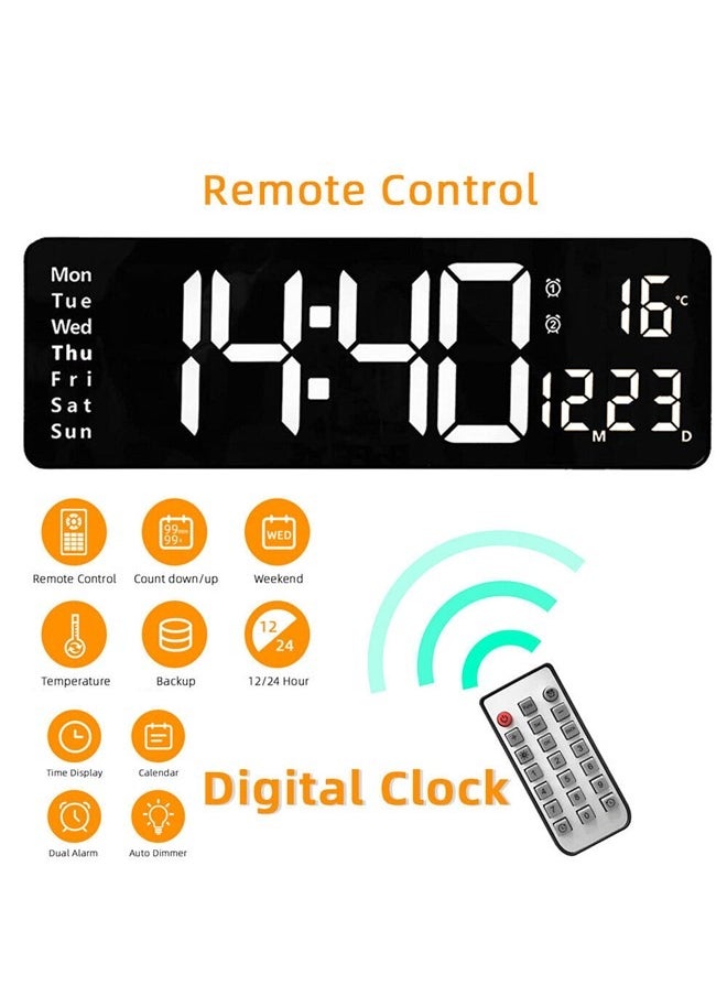 We Happy Smart Wall Clock with Remote Control Multifunctional for Modern Living Crafting Home Decor Time, Date, and Temp in Style  - Image 3