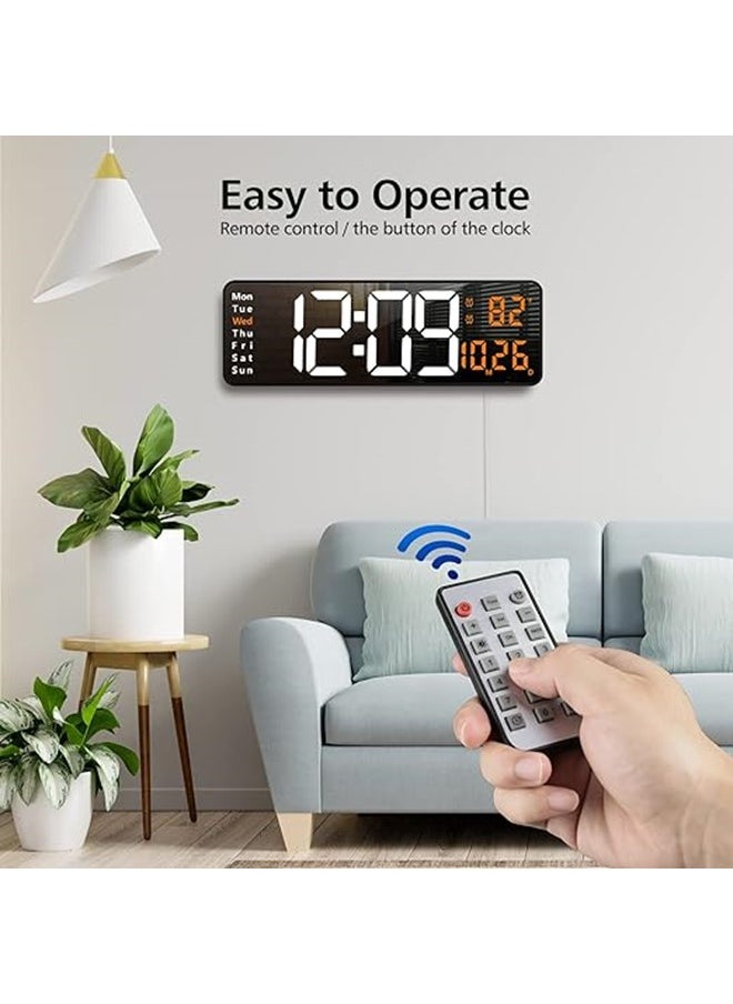 We Happy - Smart Wall Clock with Remote Control Multifunctional for Modern Living Crafting Home Decor Time, Date, and Temp in Style - Image 1