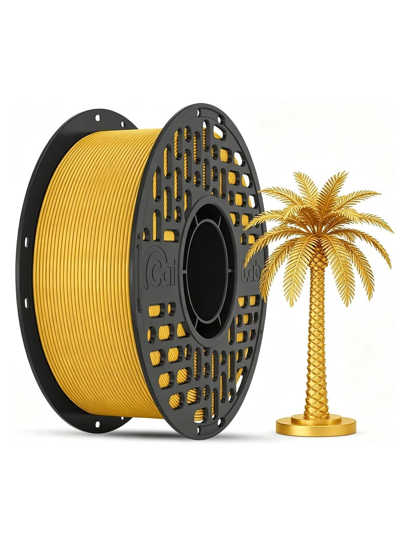 Cai Lab PETG Filament 1.75mm, CaiLab New Heat/Water Resistant Filament, High Toughness, ±0.02mm Accuracy, Low Warping, Tangle Free, Compatible with Bambu Lab, Creality and Elegoo 3D Printer, 1KG (Gold) - Image 1