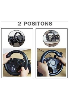 Generic Racing Steering Wheel With Brake Pedal  - Image 3