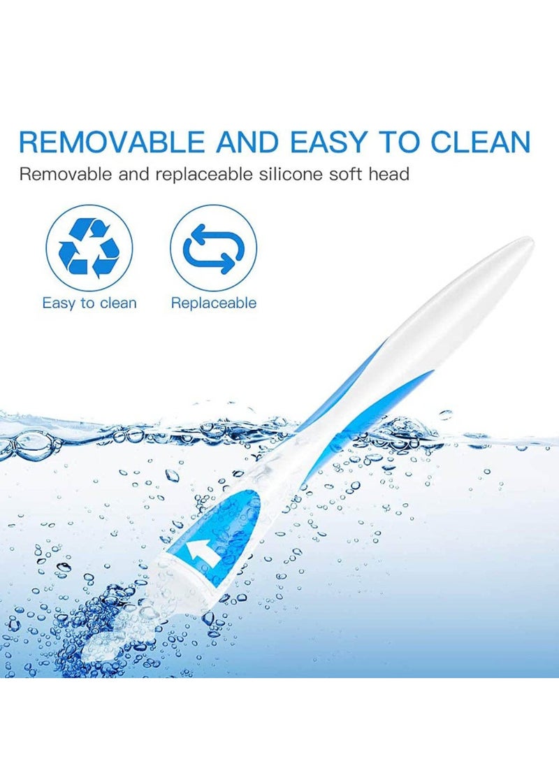 T NEWFUN earwax remover- carwax cleaner, with 16 Replacement Heads Safe，Reusable Ear Wax Removal Tool for Adult & Kids (Blue)  - Image 4