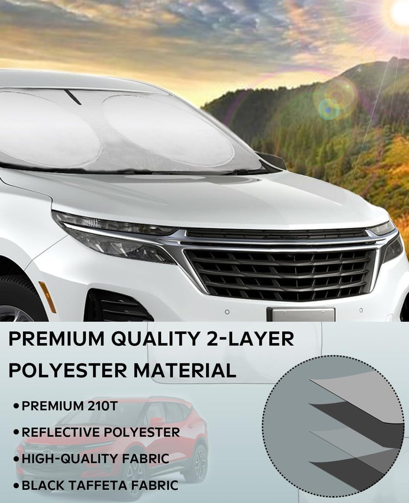 BOODANCARS for 2026 Ranger Windshield Sunshade Window Sun Shade for 2019-2025 Ford Ranger XL/XLT Windshield Cover Custom-fit Foldable Sun Shield Protector Block UV Ray Car Accessories - Image 5