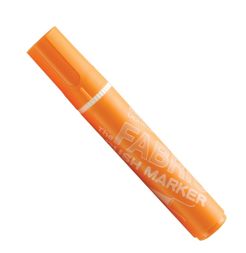 UCHIDA Marvy Fabric Brush Point Marker Art Supplies Orange