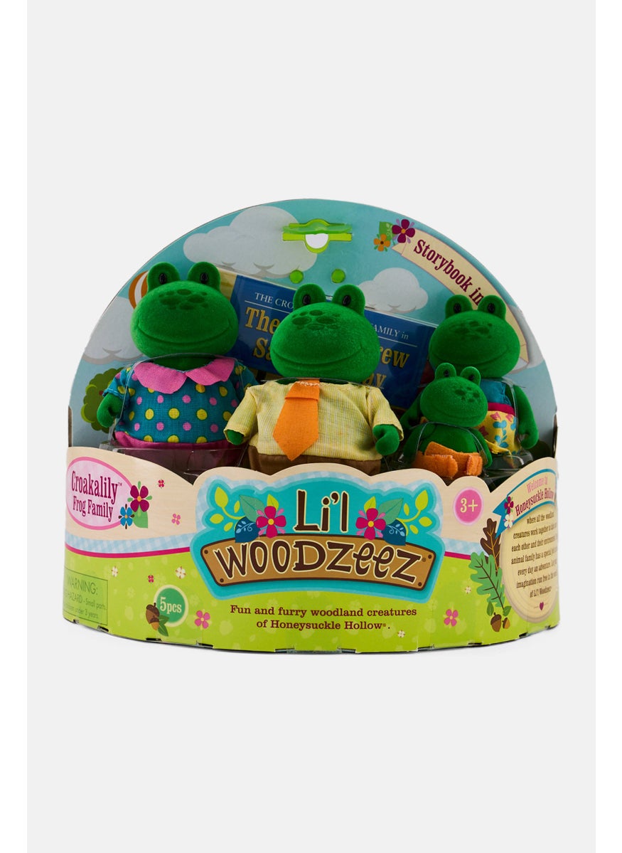 Li'L WOODZEEZ Croakalily Frog Family With Story Book  - Image 1