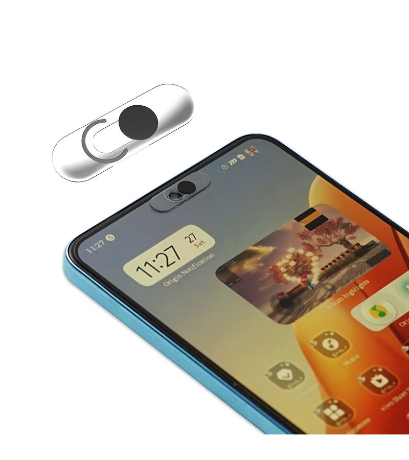 Silvery 1pack Anti Peep Phone Camera Cover Shutter Sticker Privacy Protection - Image 2