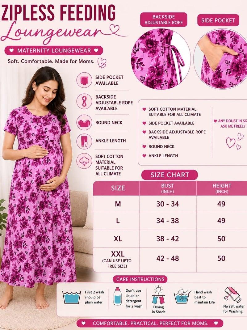 Feeding type Maternity Wear - Half sleeve - Image 2