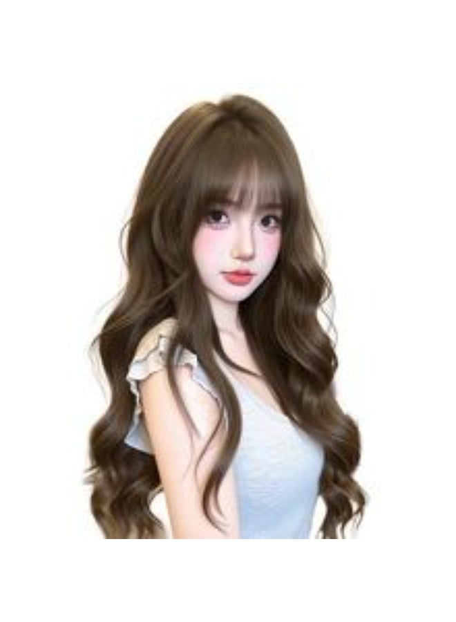 Long Wig for Women Natural Water Wave Middle Part Heat Resistant Synthetic Fiber Wig Curly Hair for Daily Dating Family Gathering Party Comfortable and natural design （68cm） - Image 1