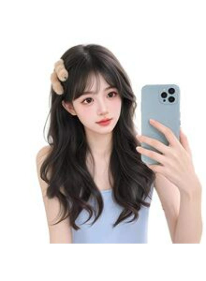 Long Wig for Women Natural Water Wave Middle Part Heat Resistant Synthetic Fiber Wig Curly Hair for Daily Dating Family Gathering Party Comfortable and natural design （68cm） - Image 2