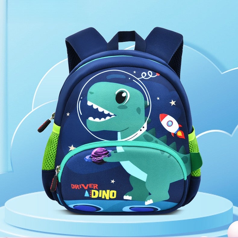 Kids Backpack Dinosaur Design 3-5 Years, School Supplies Large Capacity Waterproof Reflective Wear-Resistant Lightweight Spine-Protective Kindergarten Bag - Image 3