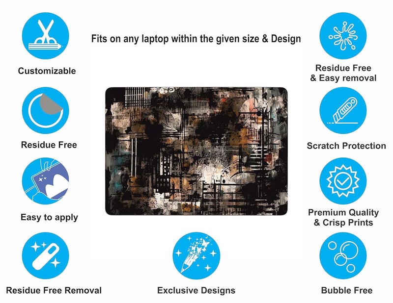 WRAP CRAFT Decal Skin Sticker Compatible with MacBook Air 13-inch, M2 Chip, 2022 Model Skin Designer MacBook Skin, Anti-Scratch no-Residue Vinyl Skin Sticker Wrap; MacAir(13,M2,2022)-DP-032 - Image 3