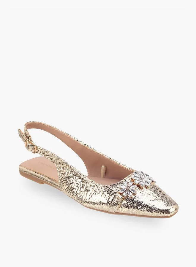 Flora Bella By Shoexpress Flora Bella Women Embellished Pointed Toe Slingback Flats