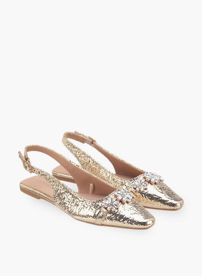 Flora Bella By Shoexpress Flora Bella Women Embellished Pointed Toe Slingback Flats