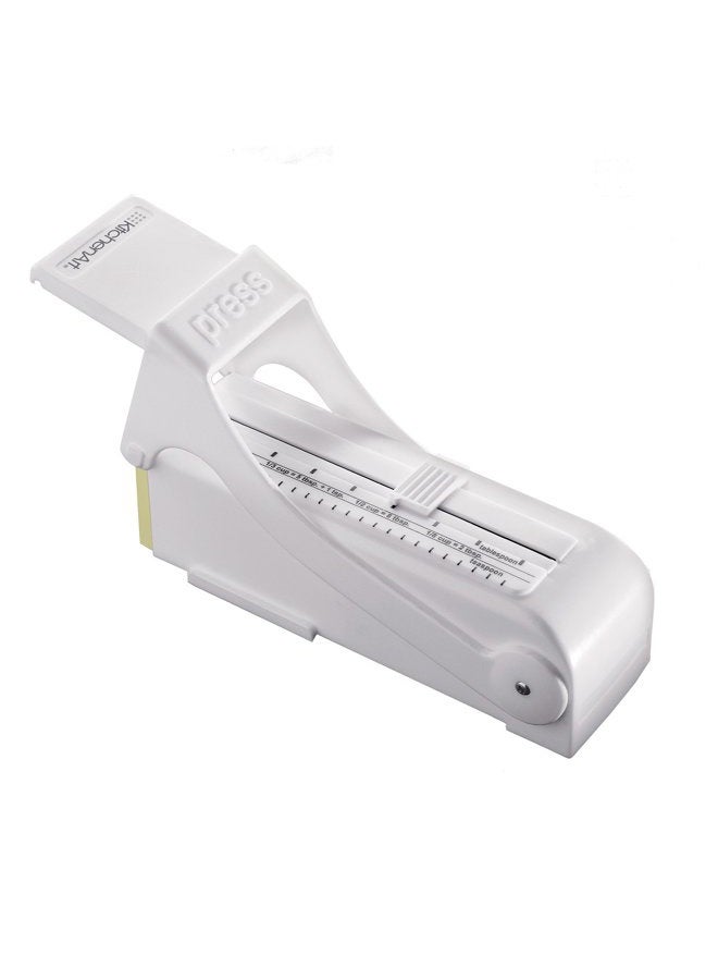 KitchenArt Buttermate Butter Cutter Slicer, Measuring Dispenser and Keeper, 1 Stick Capacity, White - Image 1