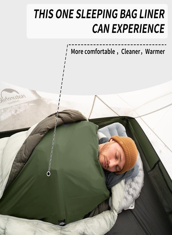 Naturehike Ultralight Sleeping Bag Liner 4.5oz， ZY20 Green - Image 5