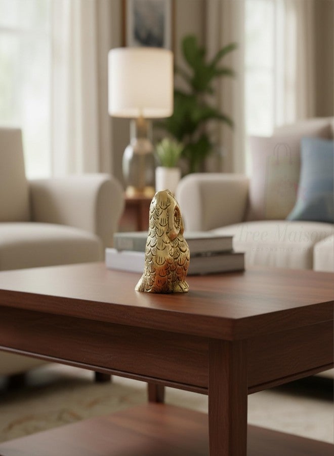 TREE MAISON CORONATING HOMES Small Brass Vaastu Owl | Size - 2.5 Inch (Approx) | Weight Of 1 Owl - 260G (Approx) | Home Decor | Feng Shui | Vastu Shastra Remedies | Owl Statue for Good Luck |Pack of 2 - Image 4