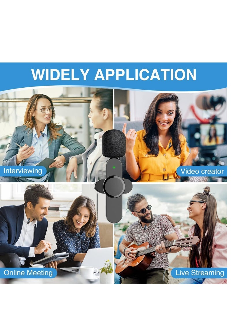 ELTRAZONE - Dual Wireless Lavalier Lapel Microphone for iPhone, Android, Camera-Cordless Double Mics Plug-Play 2.4G Ultra Low Delay Built-in Noise Reduction Chip 7H Long Working Time for Two-Person Creator - Image 1