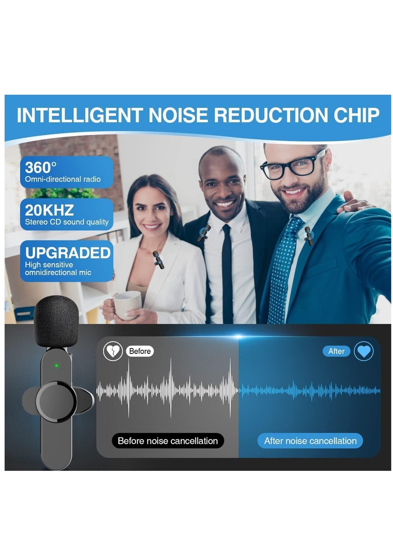 ELTRAZONE - Dual Wireless Lavalier Lapel Microphone for iPhone, Android, Camera-Cordless Double Mics Plug-Play 2.4G Ultra Low Delay Built-in Noise Reduction Chip 7H Long Working Time for Two-Person Creator - Image 1