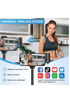 ELTRAZONE Dual Wireless Lavalier Lapel Microphone for iPhone, Android, Camera-Cordless Double Mics Plug-Play 2.4G Ultra Low Delay Built-in Noise Reduction Chip 7H Long Working Time for Two-Person Creator  - Image 4