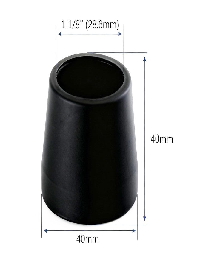 Hauscher Rubber 4 pcs Walker Tips 1 1/8'' Heavy Duty, Replacement Tips for Walkers, Commodes, Shower Chairs, Walking Sticks, Canes Legs, Cane Tips (Black) - Image 4