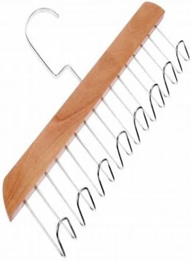 منظم وشماعة ملابس ذكي مع 8 خطافات لتنظيم الأوشحة والملابس الداخلية النسائية وربطة العنق الرجالية - منظم وشماعة ملابس بـ 8 خطافات - نظم الملابس ووفر المساحة مع هذه القطعة الفريدة؛ مثالية لتنظيم السراويل والأوشحة والربطات بسلاسة وسهولة - منظم ملابس متعدد الخطافات - 8 خطافات من الفولاذ المقاوم للصدأ - توفير المساحة وتصميم ذكي - مثالي للسراويل والأوشحة - Image 1