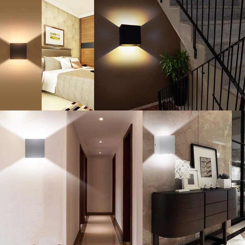 مصباح جداري LED حديث من الألمنيوم النقي، جهد 85-265 فولت، سعة 6 واط، لغرفة المعيشة، النوم، الممر (لون أبيض دافئ وقابل للتعتيم) - Image 5