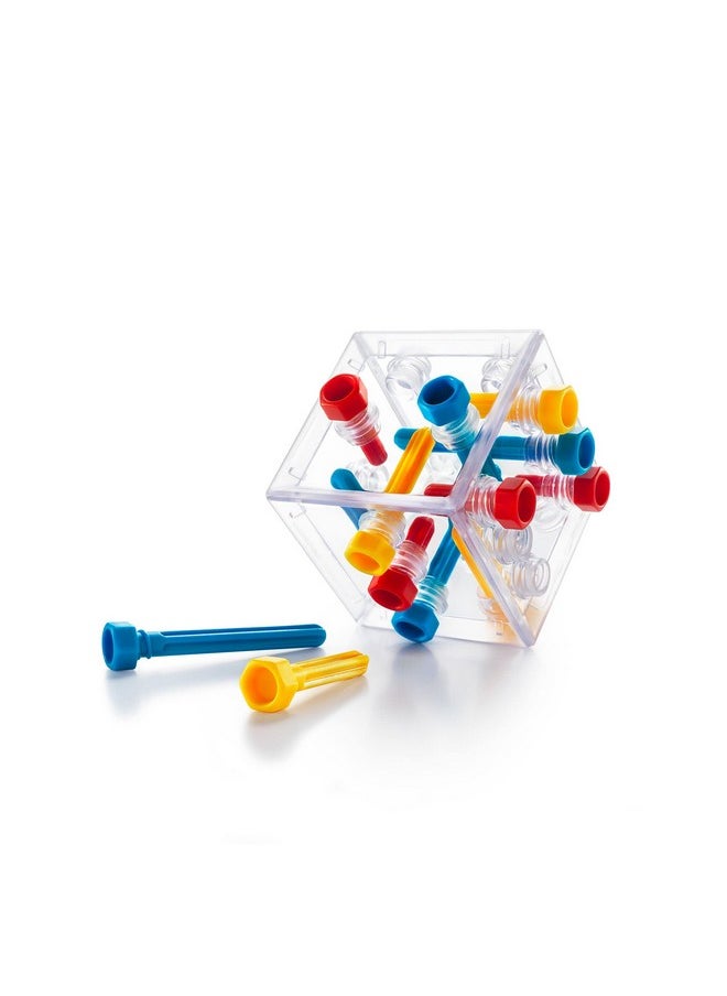 Criss Cross Cube 3D Puzzle Game - Brainteaser With 80 Challenges For Ages 8 - Adult