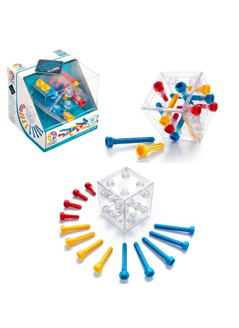 Criss Cross Cube 3D Puzzle Game - Brainteaser With 80 Challenges For Ages 8 - Adult