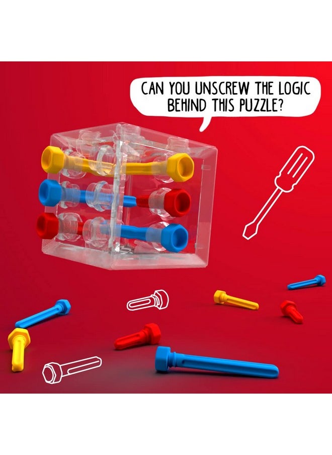 Criss Cross Cube 3D Puzzle Game - Brainteaser With 80 Challenges For Ages 8 - Adult