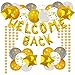 Tazimi 66 Pieces Welcome Back Balloon Banner Decorations Kit with Gold Welcome Back and Star Banner Gold Silver Confetti Glitter Balloons Star Shape Balloons for School Classroom Wedding Home Party Decors - Image 3