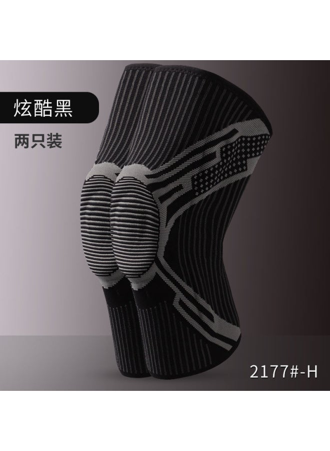 Sports Knee Protector Men's Knee Silicone Protection Running Fitness Basketball Skipping Knee Protector Warm Leg Protector Patella Belt Protector