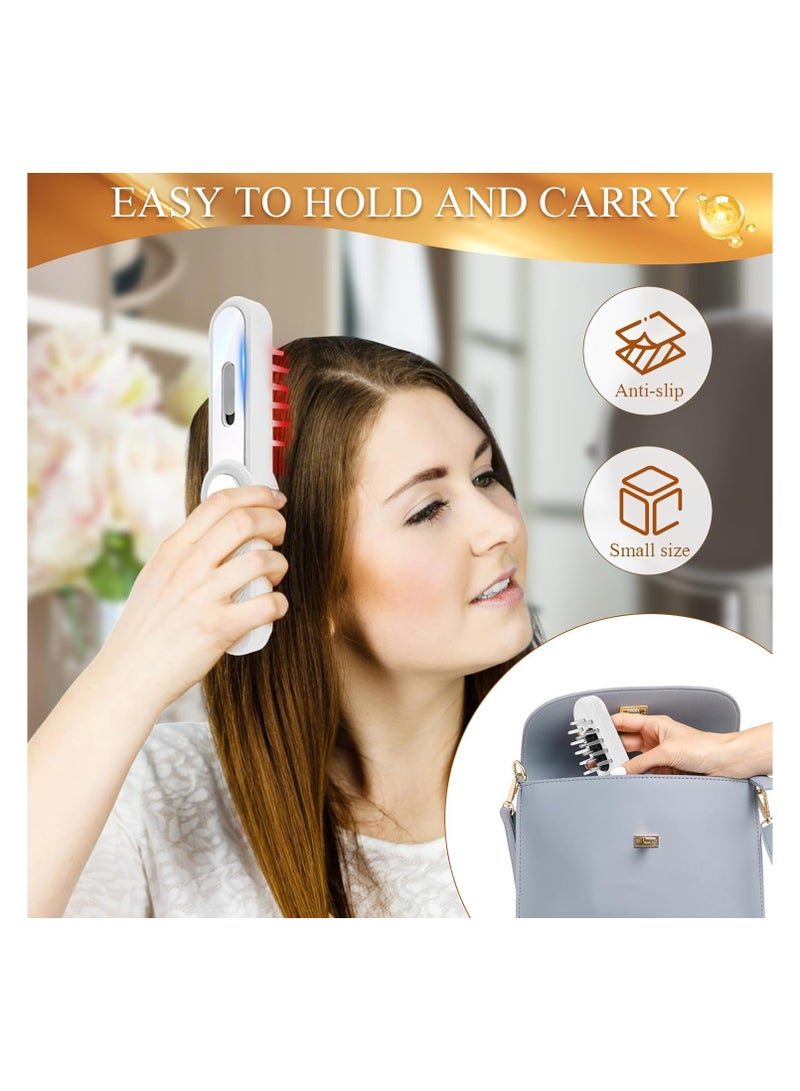 SYOSI جهاز تطبيق زيت الشعر الكهربائي مع ضوء أحمر، مشط تطبيق لفروة الرأس، 3 في 1 مشط تدليك لفروة الرأس، فرشاة تدليك لفروة الرأس قابلة للإزالة لتطبيق الزيت لفروة الرأس مع مطاط ناعم للنساء والرجال - Image 5