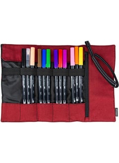 Dual Brush Pen Brush Pen 12 Colors Roll Bag - pzsku/ZFBEE8DCEE0939C84F67CZ/45/_/1725794625/bd724a66-fbef-4408-9a99-3c884e594b37