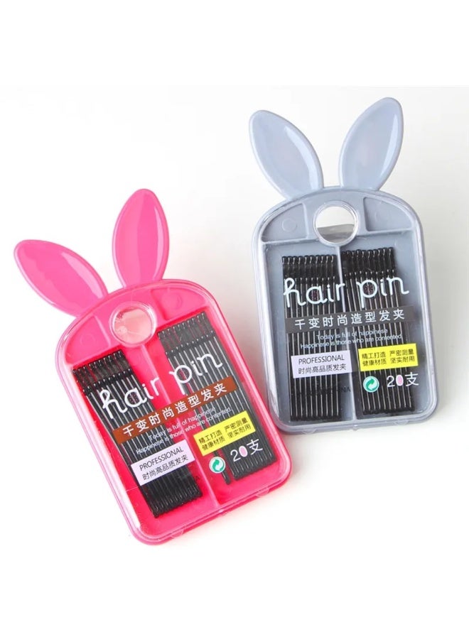 ​Hair Bobby Pins Set in Bunny Case - Image 3