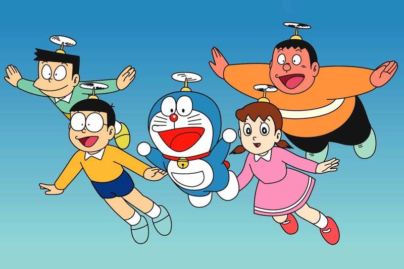 wallpics Doraemon Cartoon Painting Poster Waterproof Vinyl Sticker for Kids RoomHome Decor can13993