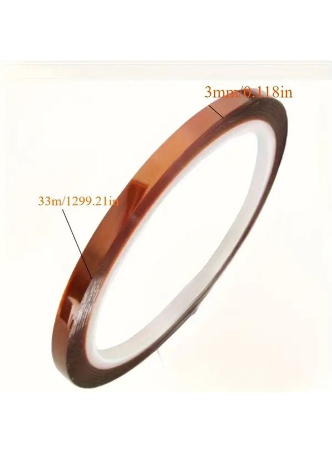 3mm Polyimide Heat Resistant Tape 250C High Temperature Insulation Adhesive - Image 1