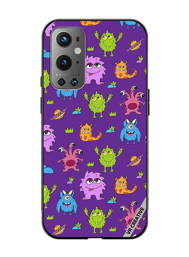VR CREATIVE Protective Case Cover For OnePlus 9 Pro Monsters Cartoon Design Multicolour - Image 1