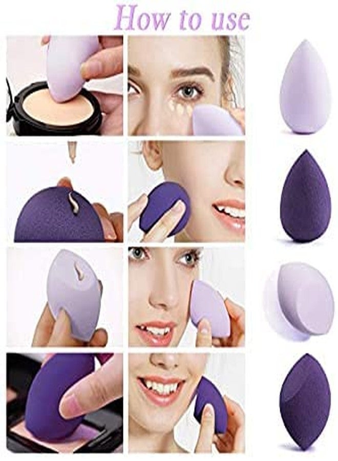 Sunaina Makeup Sponge Set Beauty Blender with Egg Case, Soft Sponge For Foundation, Powder, Blusher, Liquid Latex Free Wet and Dry Makeup Face (4 Big+2 Mini=6 Pcs set) (Colour May Vary) With Dabba/Jar - Image 4