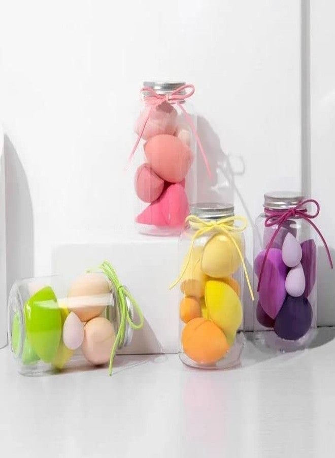 Sunaina Makeup Sponge Set Beauty Blender with Egg Case, Soft Sponge For Foundation, Powder, Blusher, Liquid Latex Free Wet and Dry Makeup Face (4 Big+2 Mini=6 Pcs set) (Colour May Vary) With Dabba/Jar - Image 2