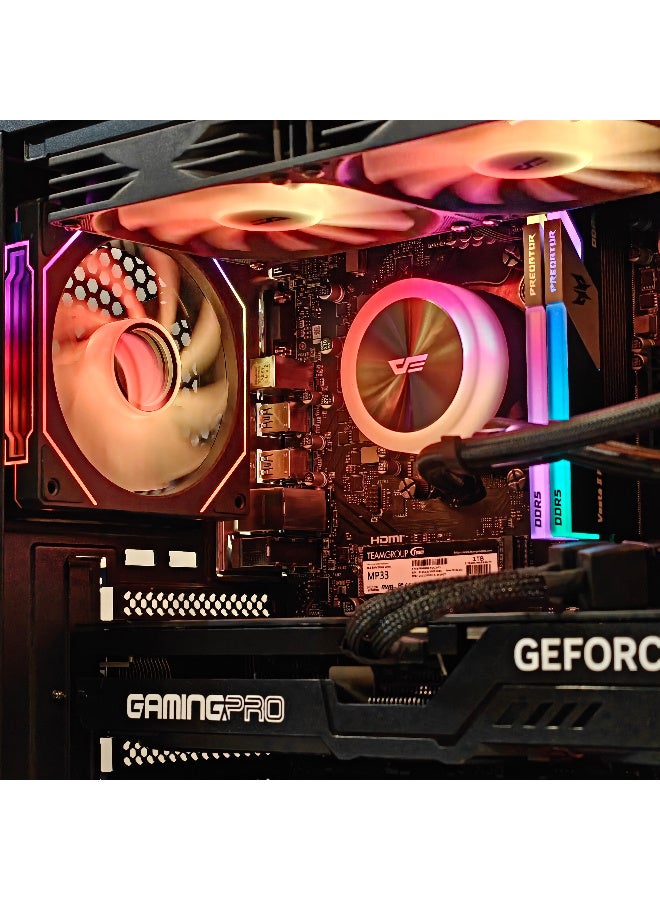  موستيك للتجارة العامة ذ م م كمبيوتر ألعاب بمعالج AMD Ryzen 7-7800X3D بتردد يصل إلى 5.0 جيجاهرتز | بطاقة رسومات NVIDIA RTX 5070 بسعة 12 جيجابايت GDDR7 | ذاكرة وصول عشوائي DDR5 بسعة 32 جيجابايت بتردد 6000 ميجاهرتز | قرص تخزين SSD من نوع M.2 NVMe بسعة 1 تيرابايت | نظام تبريد سائل 360 مم | يدعم تقنية الواي فاي | نظام التشغيل Windows 11 Pro - Image 4