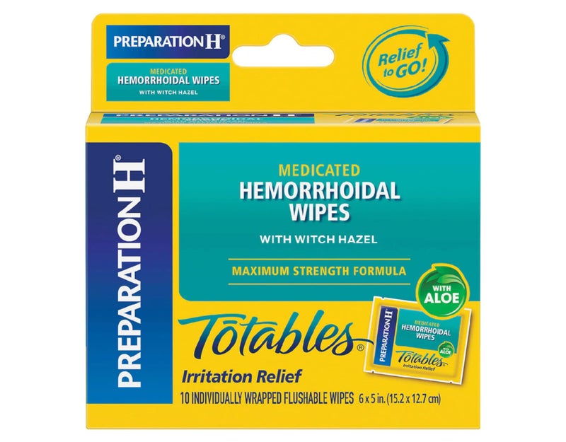 Preparation H Totables Irritation Relief Wipes 10 Each (Pack of 3) - Image 2