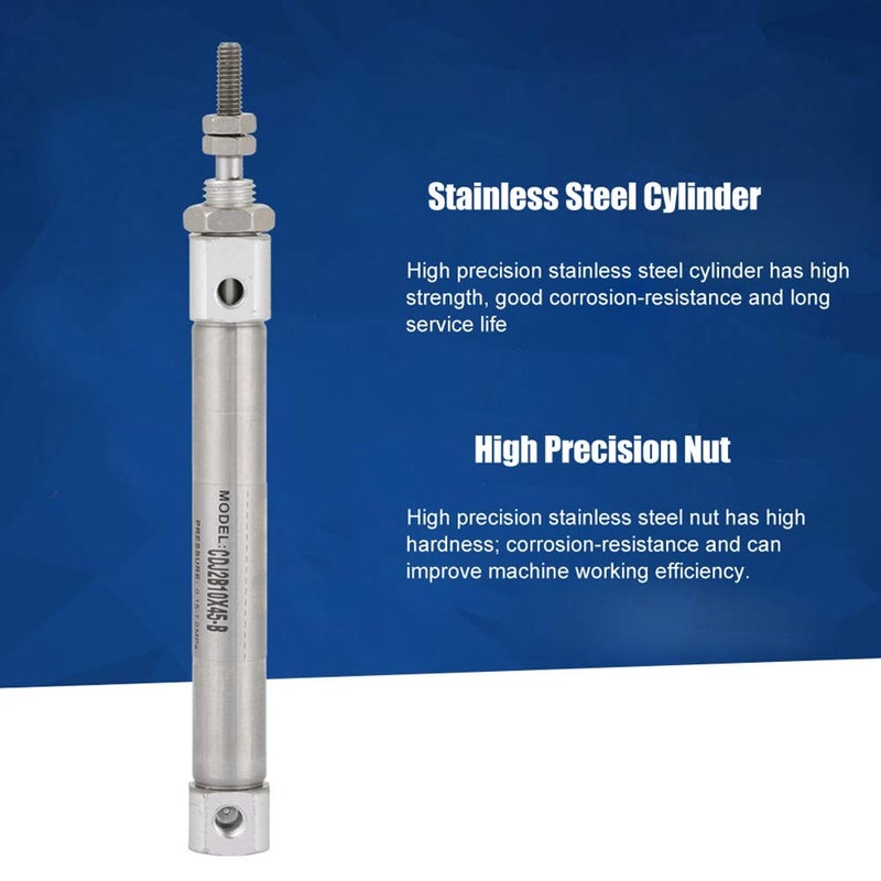 Double Acting Mini Air Cylinder 10mm Diameter 45mm Stroke CDJ2B10 45B for Automation - Image 4