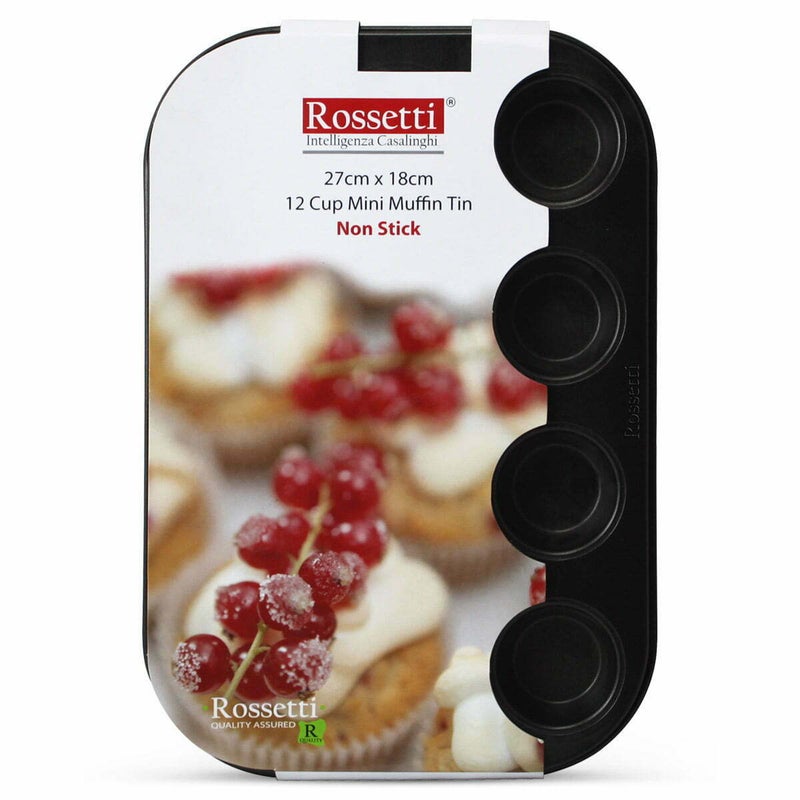 Rossetti Non-Stick 12 Cup Mini Muffin Tin Bakeware (27x18cm)