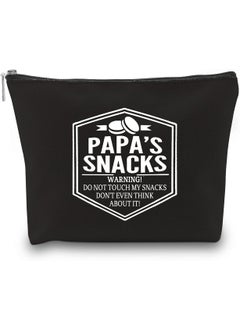 WCGXKO WCGXKO Papa Gift Father’s Day Gift for Papa Grandpa Papa Zipper Snack Bag Grandfather Birthday Gift (PAPA'S SNACKS) 